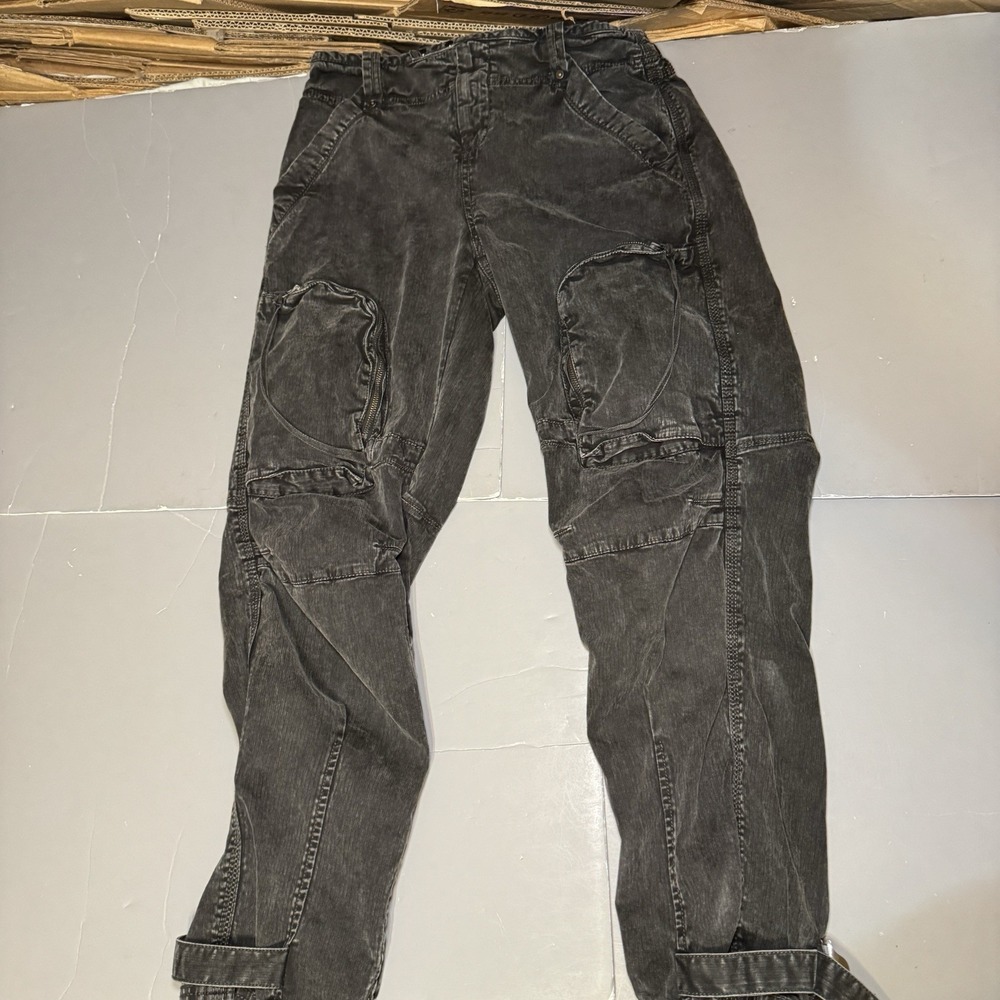 We The Free People Can't Compare Slouch Surplus Pants Cargo Military Black Small